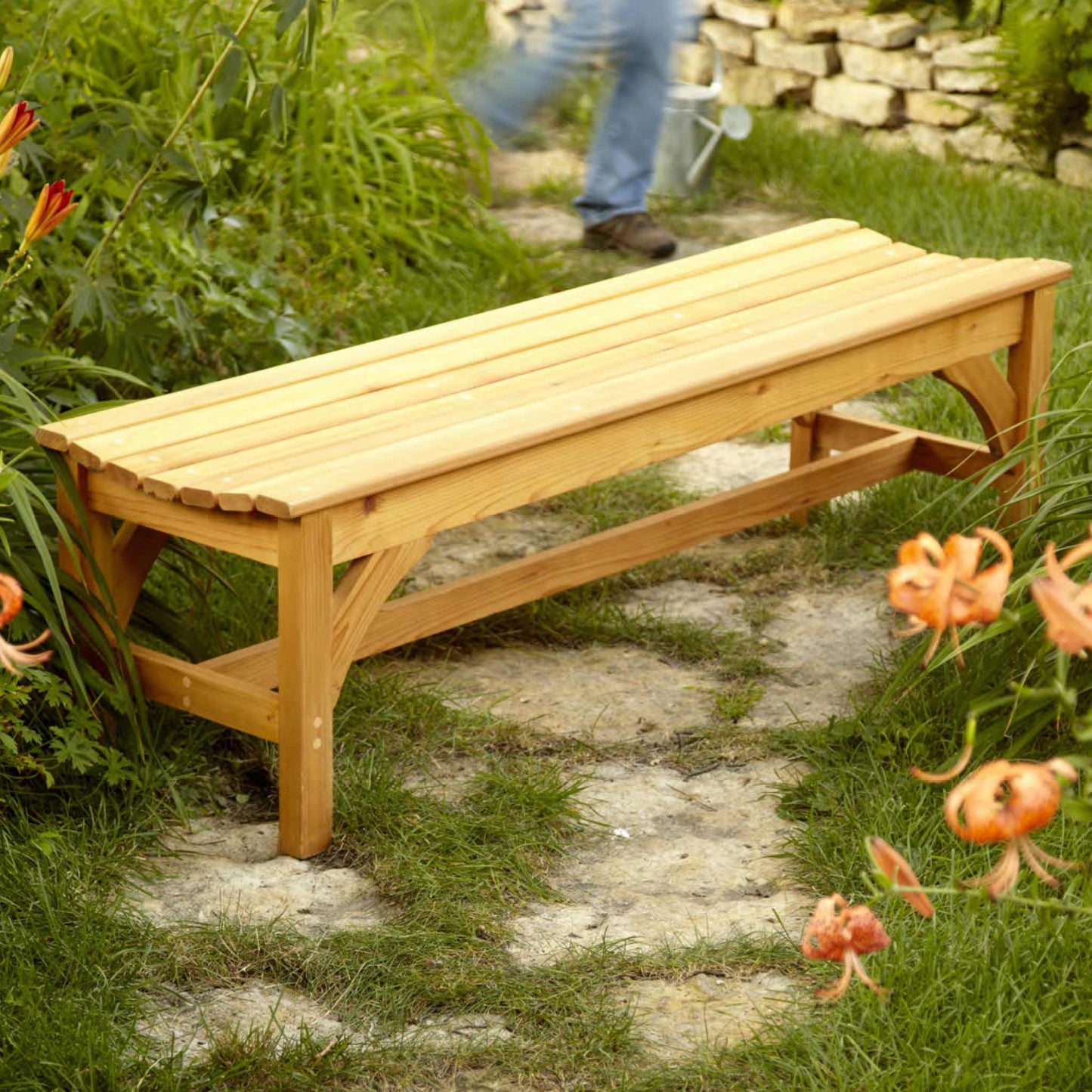 Curved Seat Garden Bench - Family Handyman Shop
