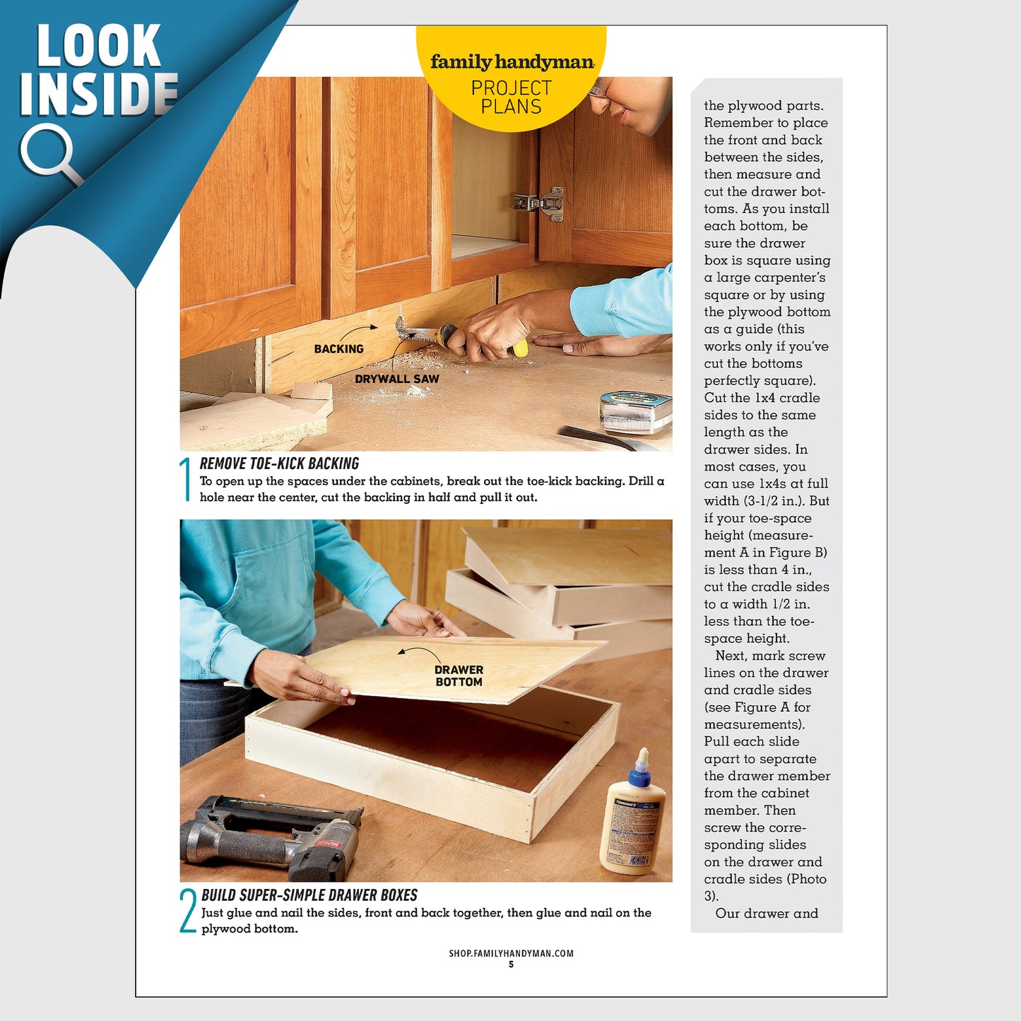 Kitchen Under-Cabinet Drawers - Lower
