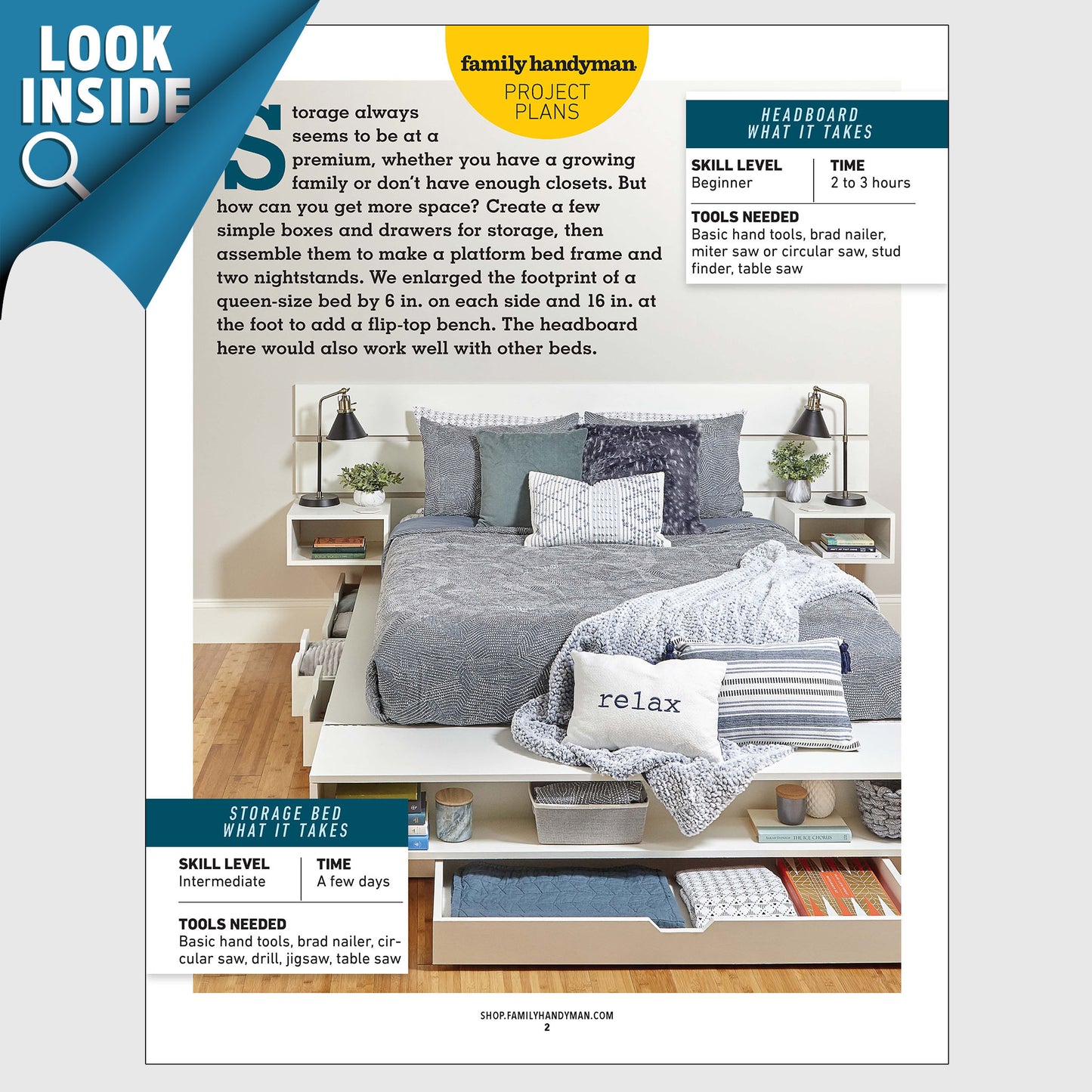 Spacious Storage Bed