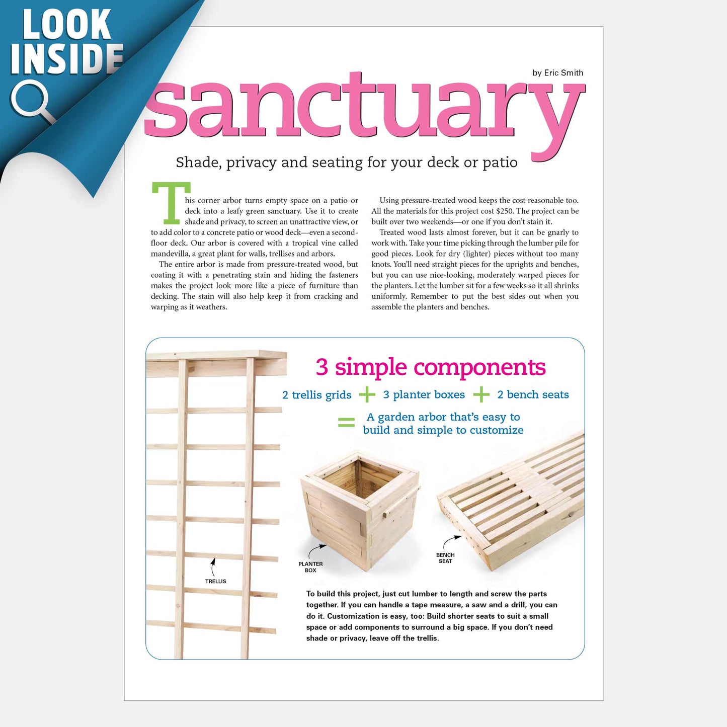 Summer Sanctuary Trellis & Benches - Family Handyman Shop