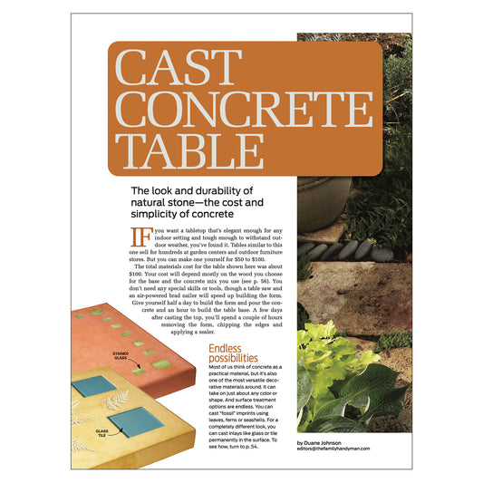 Cast Concrete Table