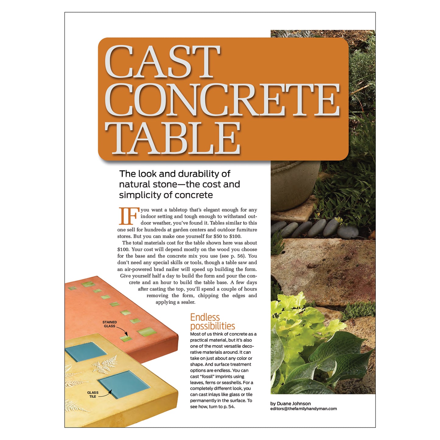 Build a Concrete Table | Shop Family Handyman – Family Handyman Shop