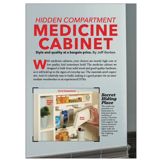 Hidden Compartment Medicine Cabinet