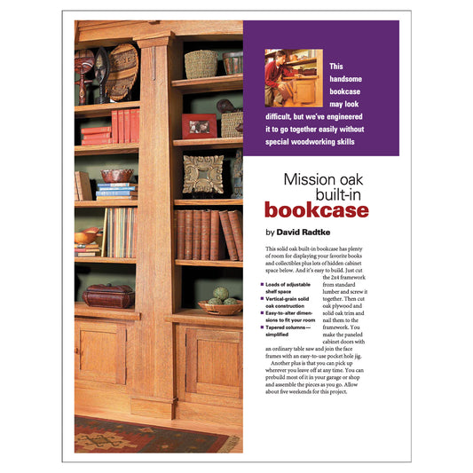 Mission Oak Built-in Bookcase