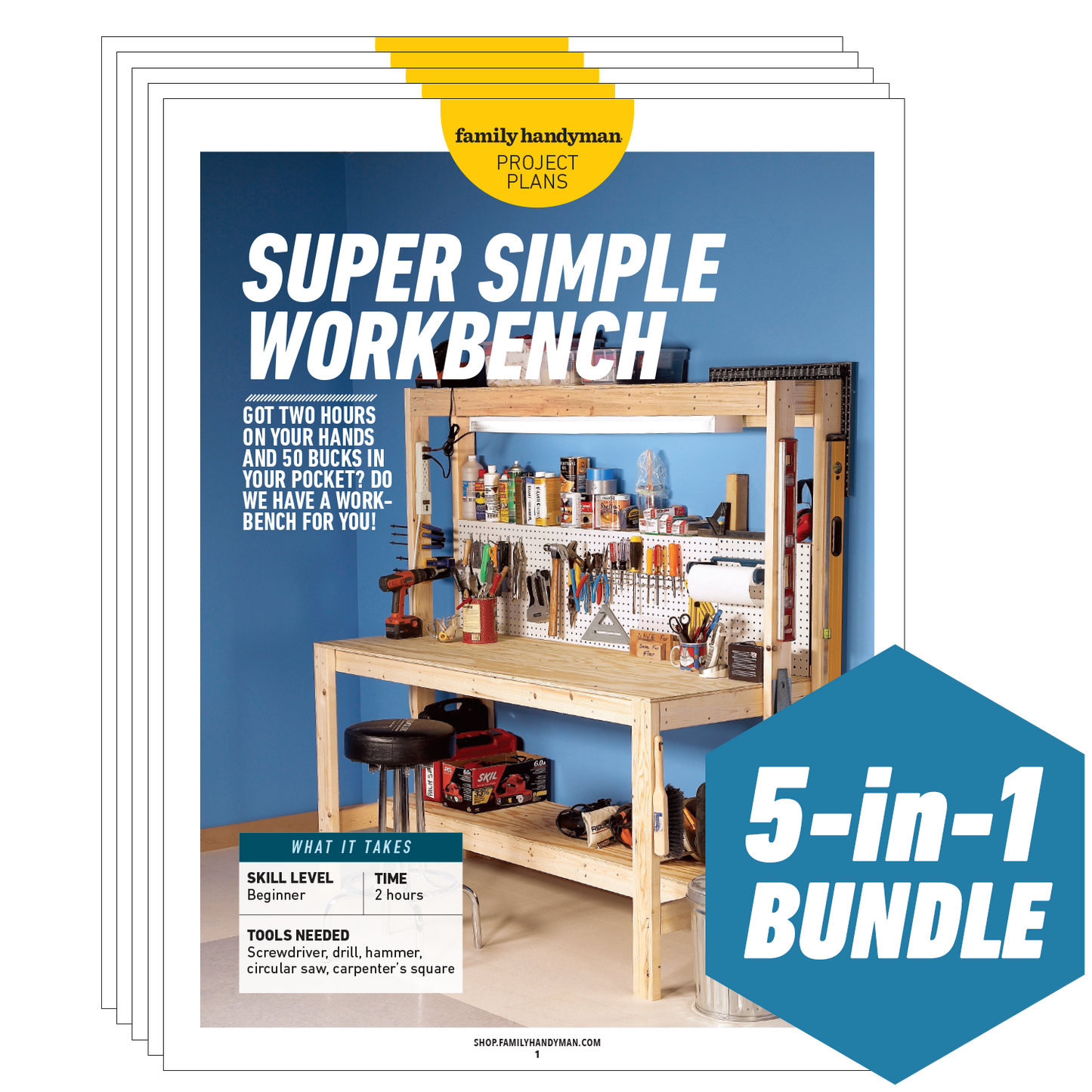 Garage Wood Workbench Kit 6' Adjustable Height Hardwood Workbench