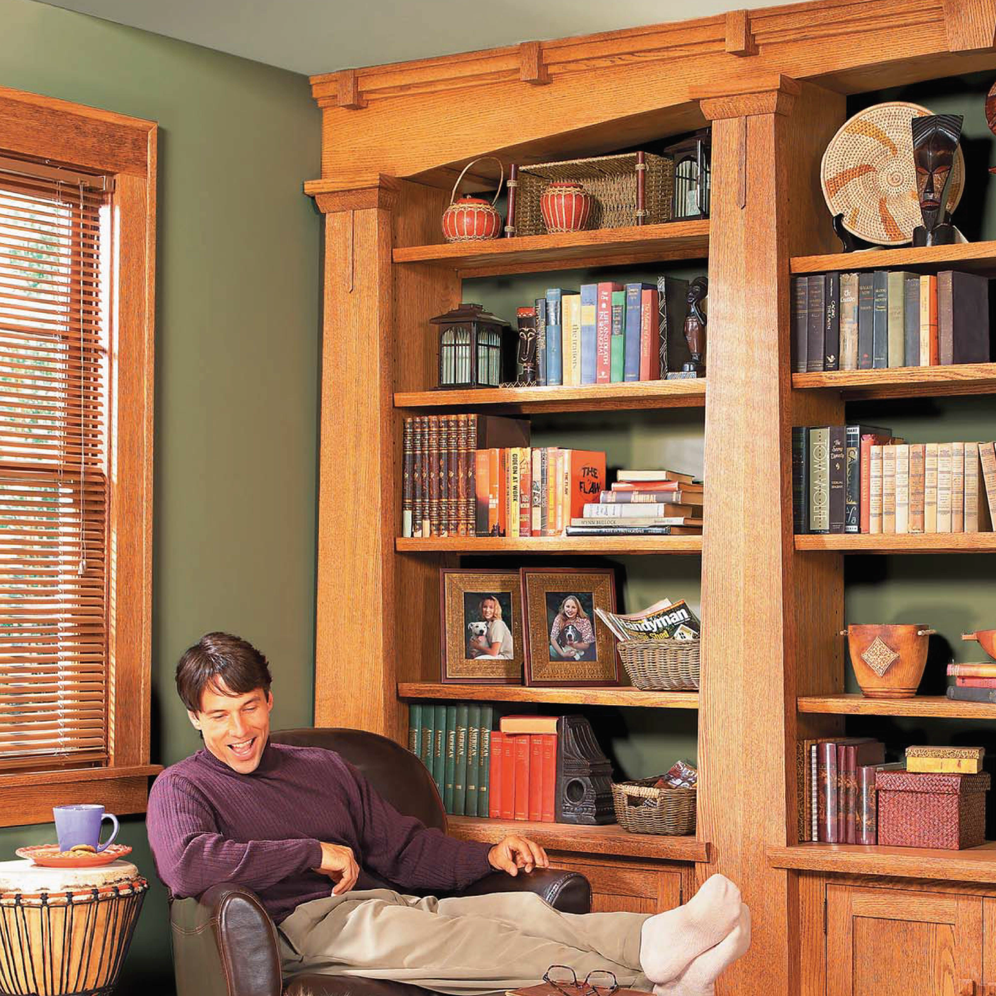 Mission Oak Built-in Bookcase - Family Handyman Shop