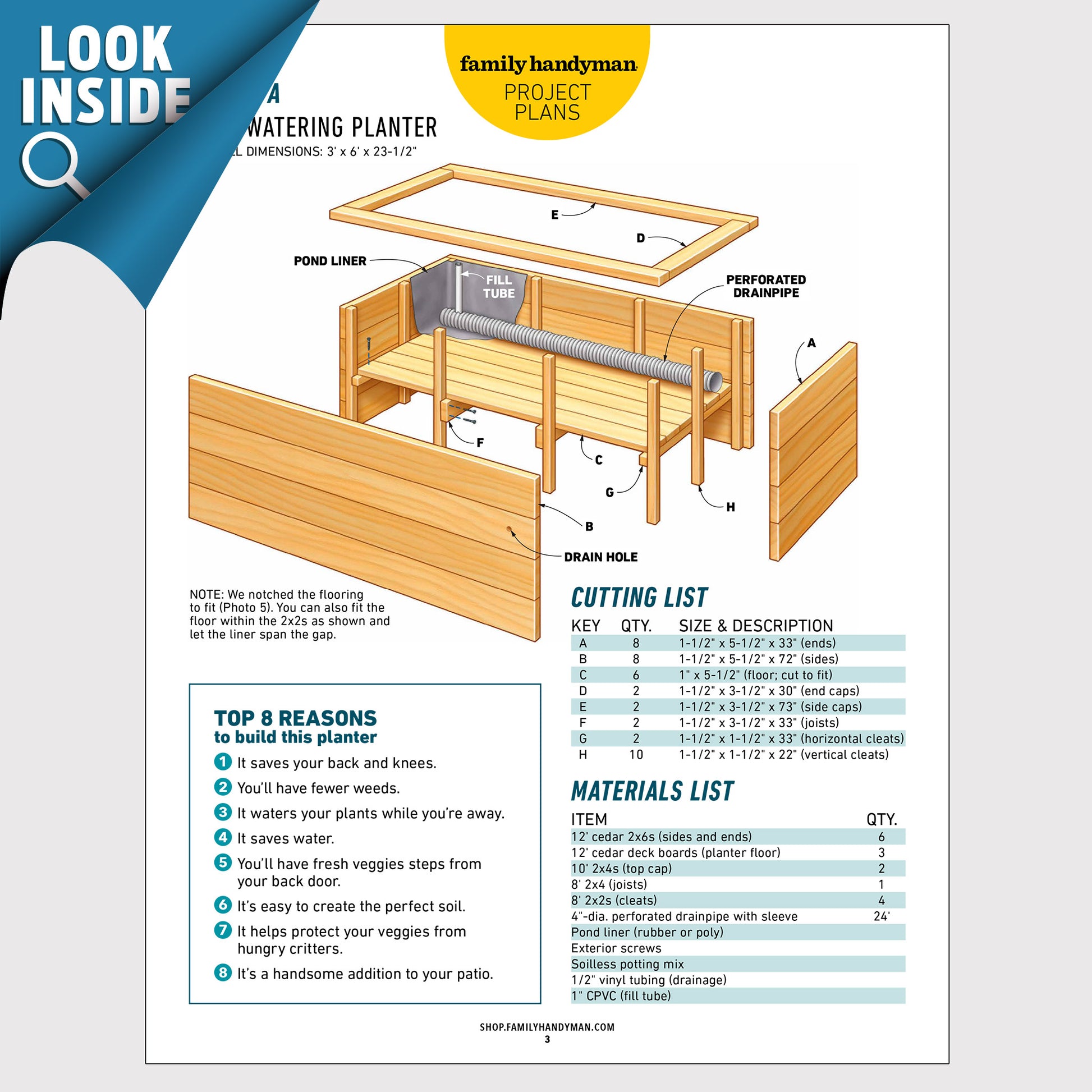 self watering planter family handyman How To Build Your Own Self-Watering Planter