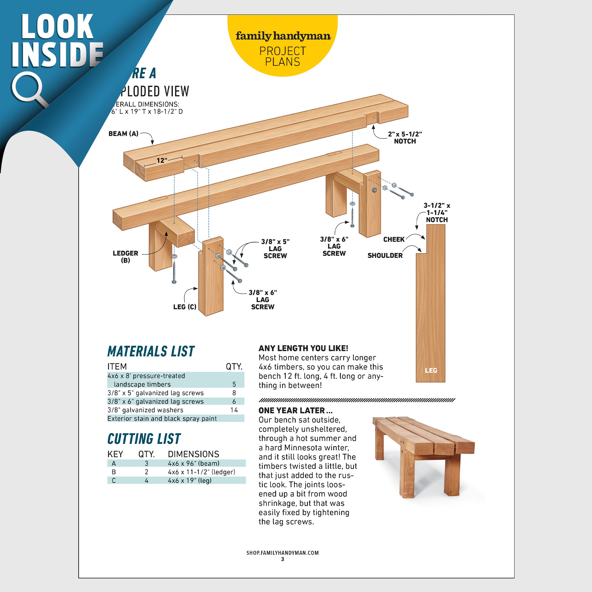 Easy Wooden Bench | Shop Family Handyman – Family Handyman Shop