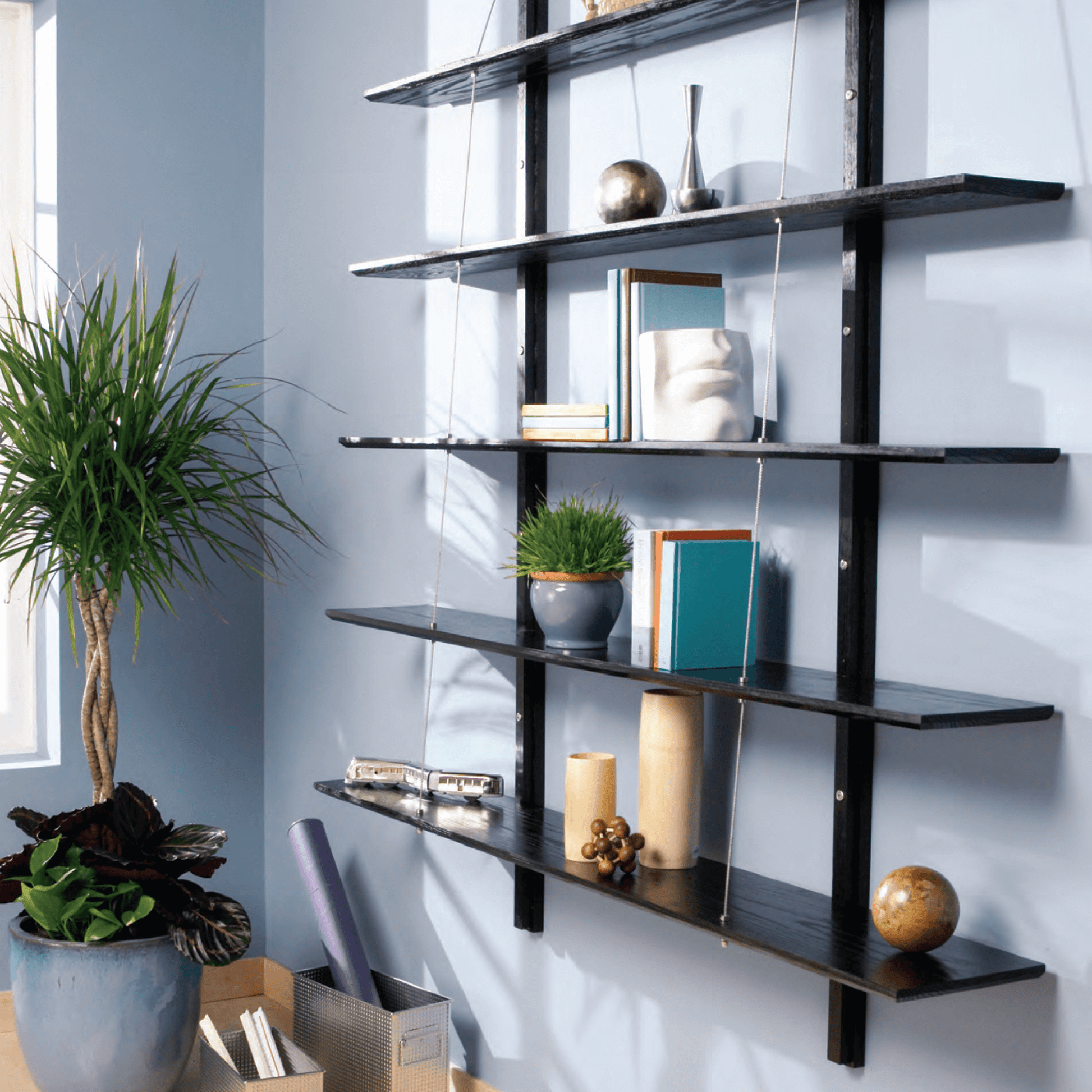 Suspended Bookshelves - Family Handyman Shop