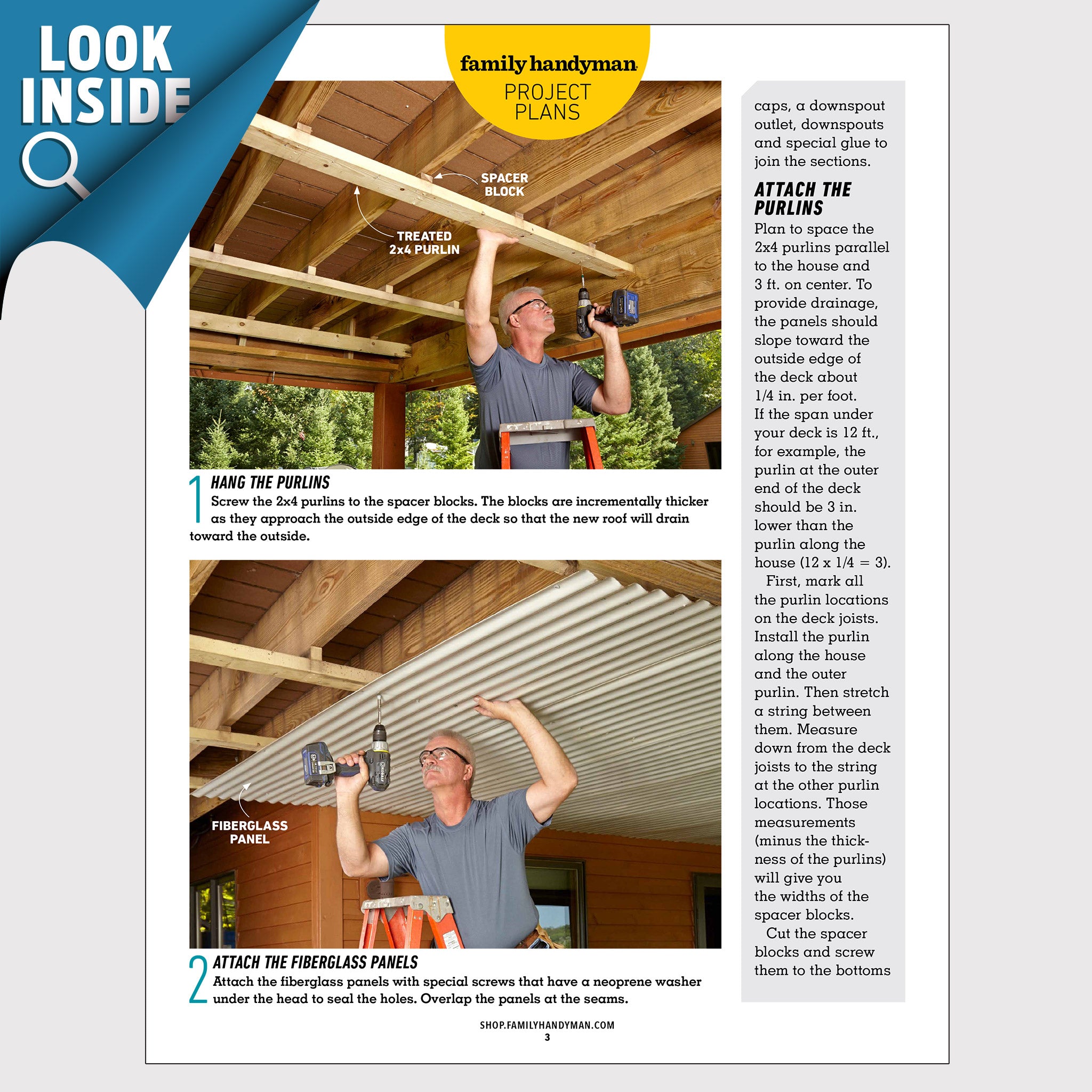 How to Build an Under-Deck Roof | Family Handyman – Family Handyman Shop